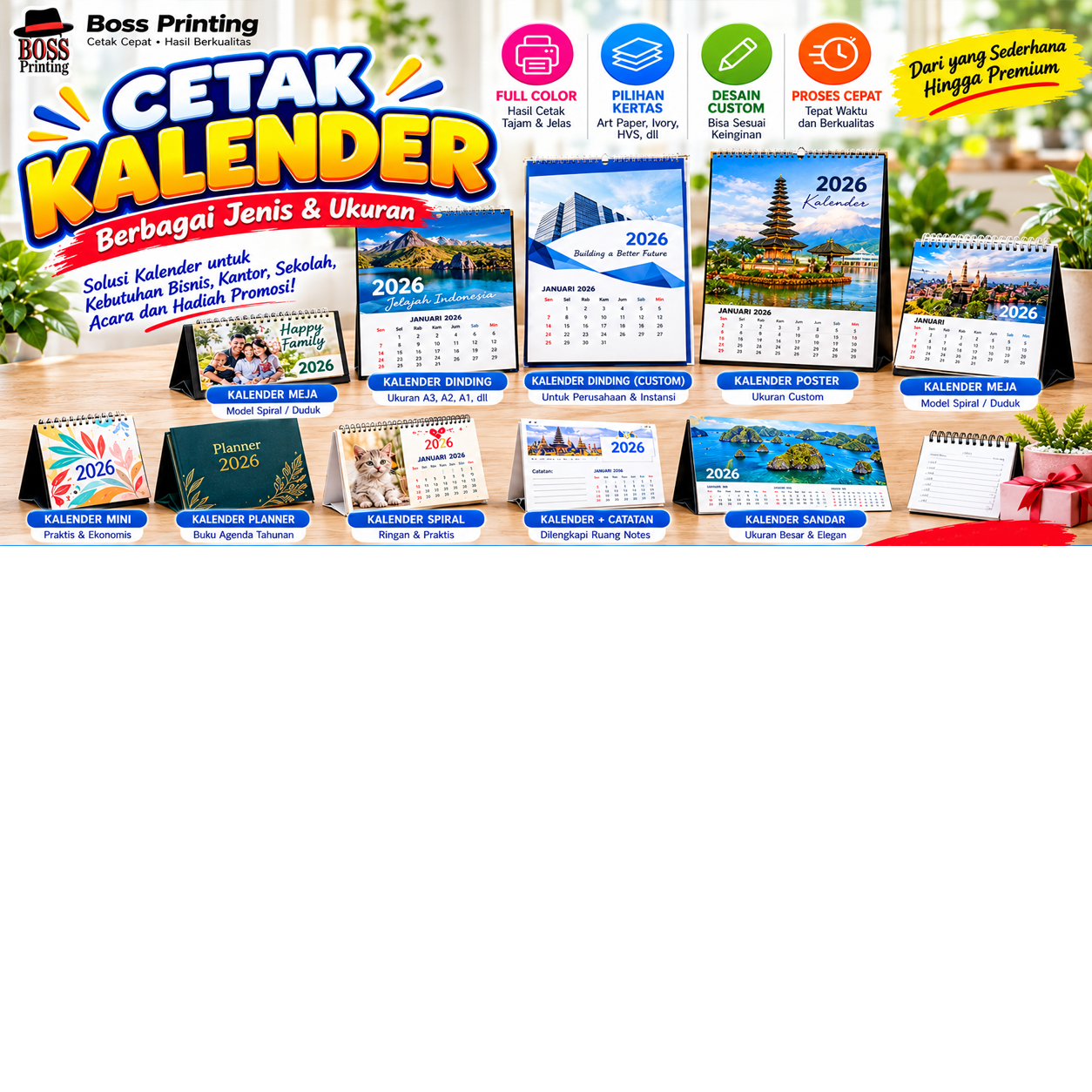 CETAK KALENDER CUSTOM 2027 – KALENDER DINDING, MEJA, POSTER & BERBAGAI MODEL